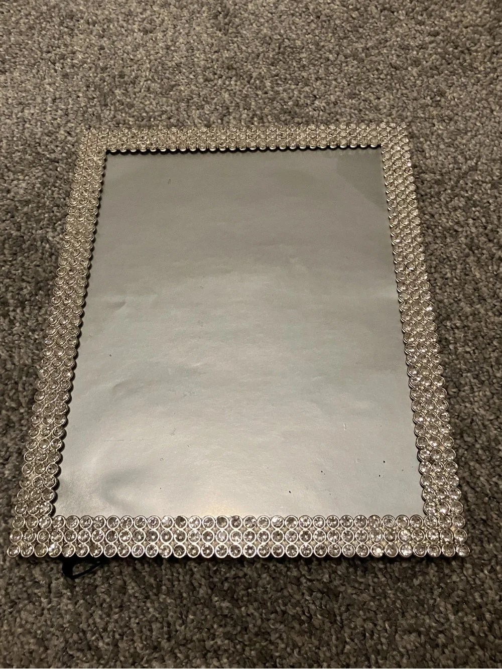 Dazzling Crystal-Embellished Silver Picture Frame